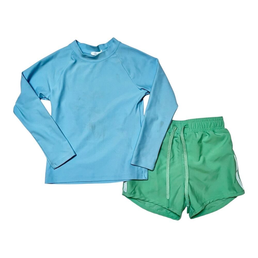 Minnow Boardies Swim Shorts and Rash Guard Set Size 5/6